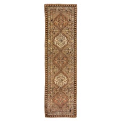 Antique Persian Serab Handmade Tribal Tan Wool Runner (en anglais)