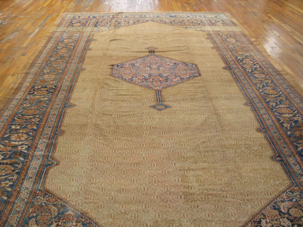 Hand-Knotted 19th Century N.W. Persian Serab Carpet ( 10'6