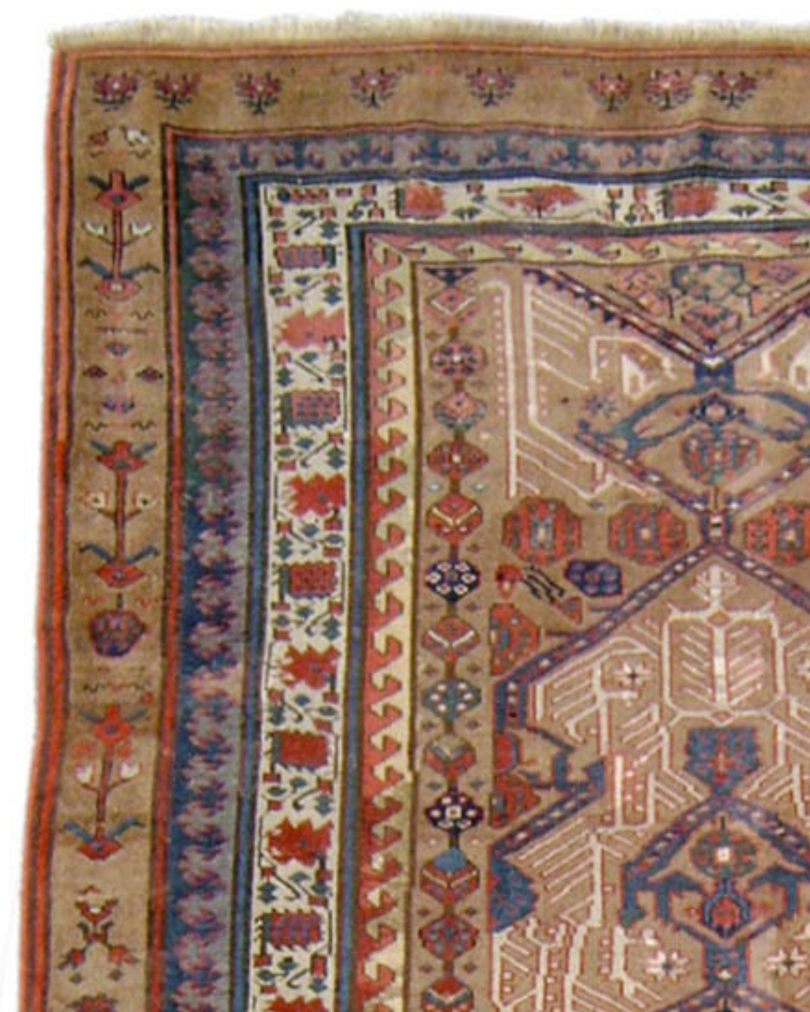 Hand-Knotted Antique Persian Serab Rug, 19th Century For Sale