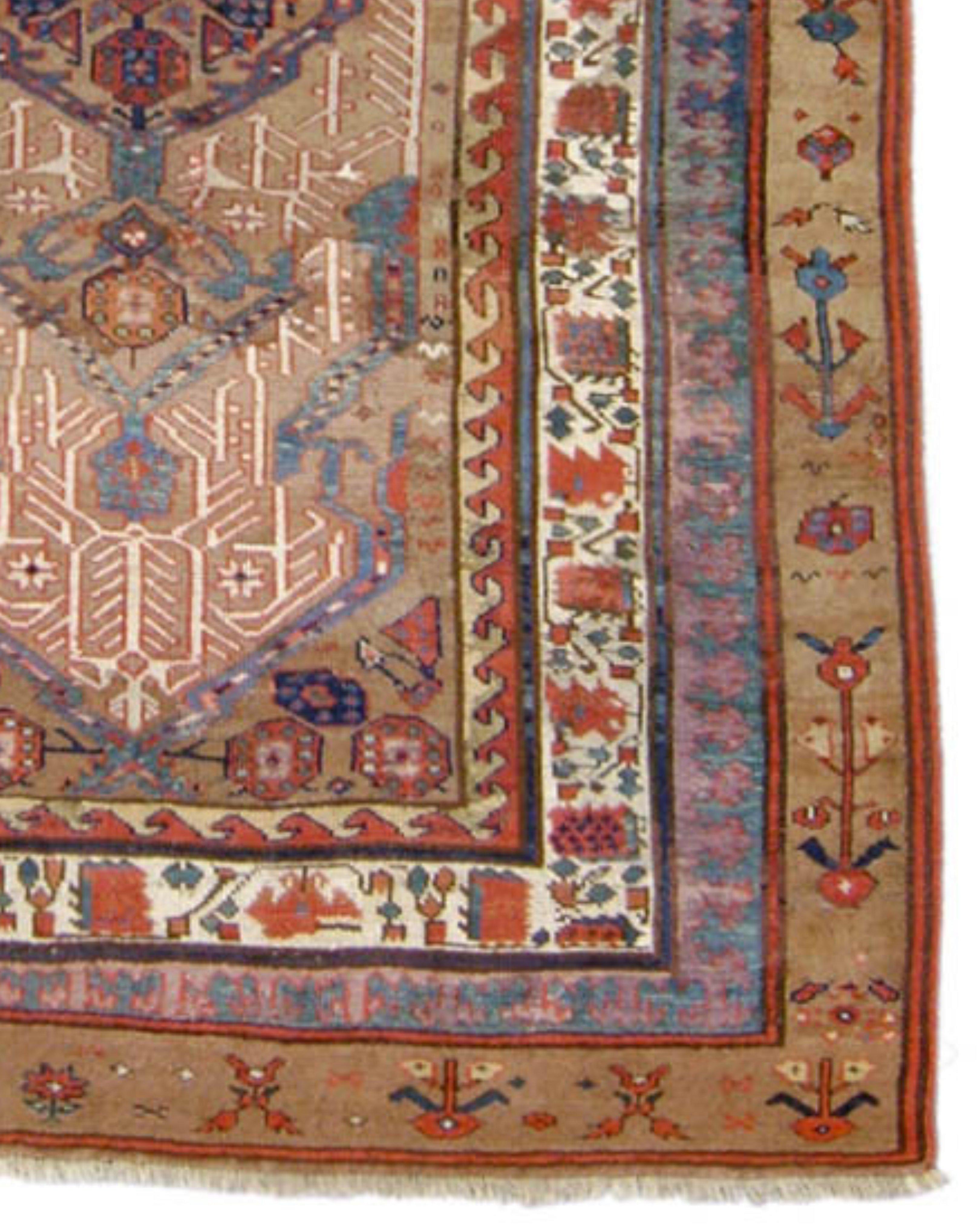 Wool Antique Persian Serab Rug, 19th Century For Sale