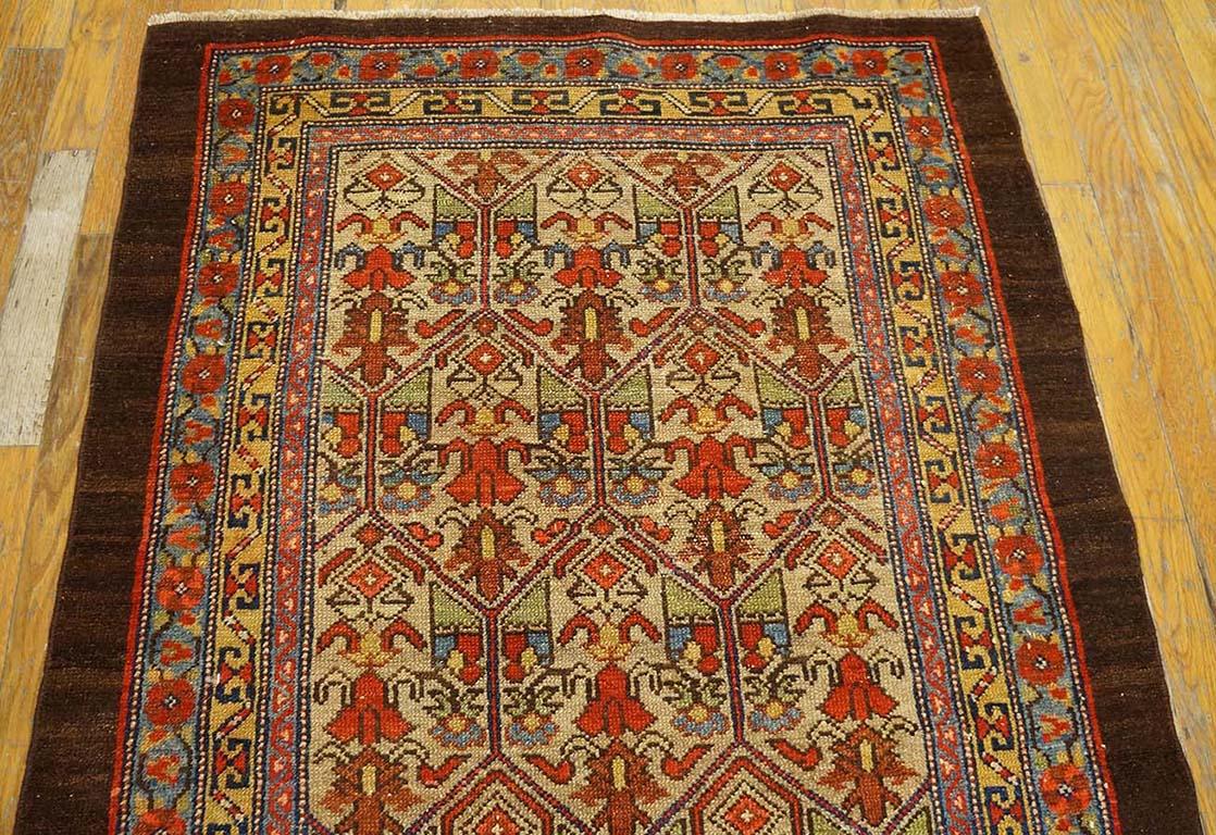 Antique Persian Serab Rug 3' 2'' x 3' 9'' For Sale 4