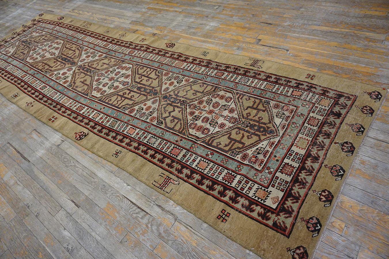 Wool Late 19th Century Persian Serab Runner Carpet ( 3'8