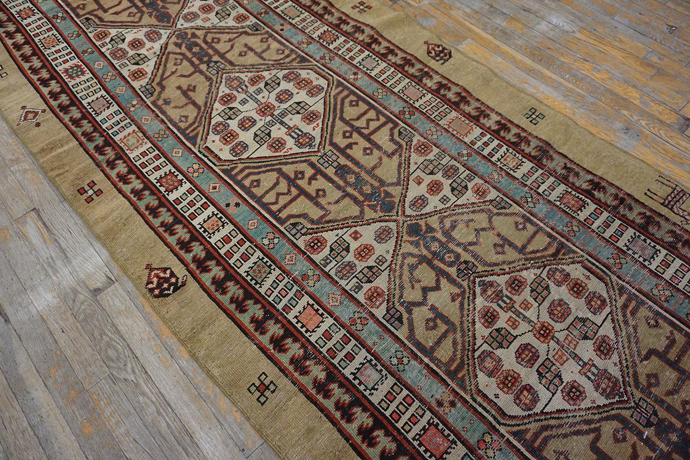 Late 19th Century Persian Serab Runner Carpet ( 3'8