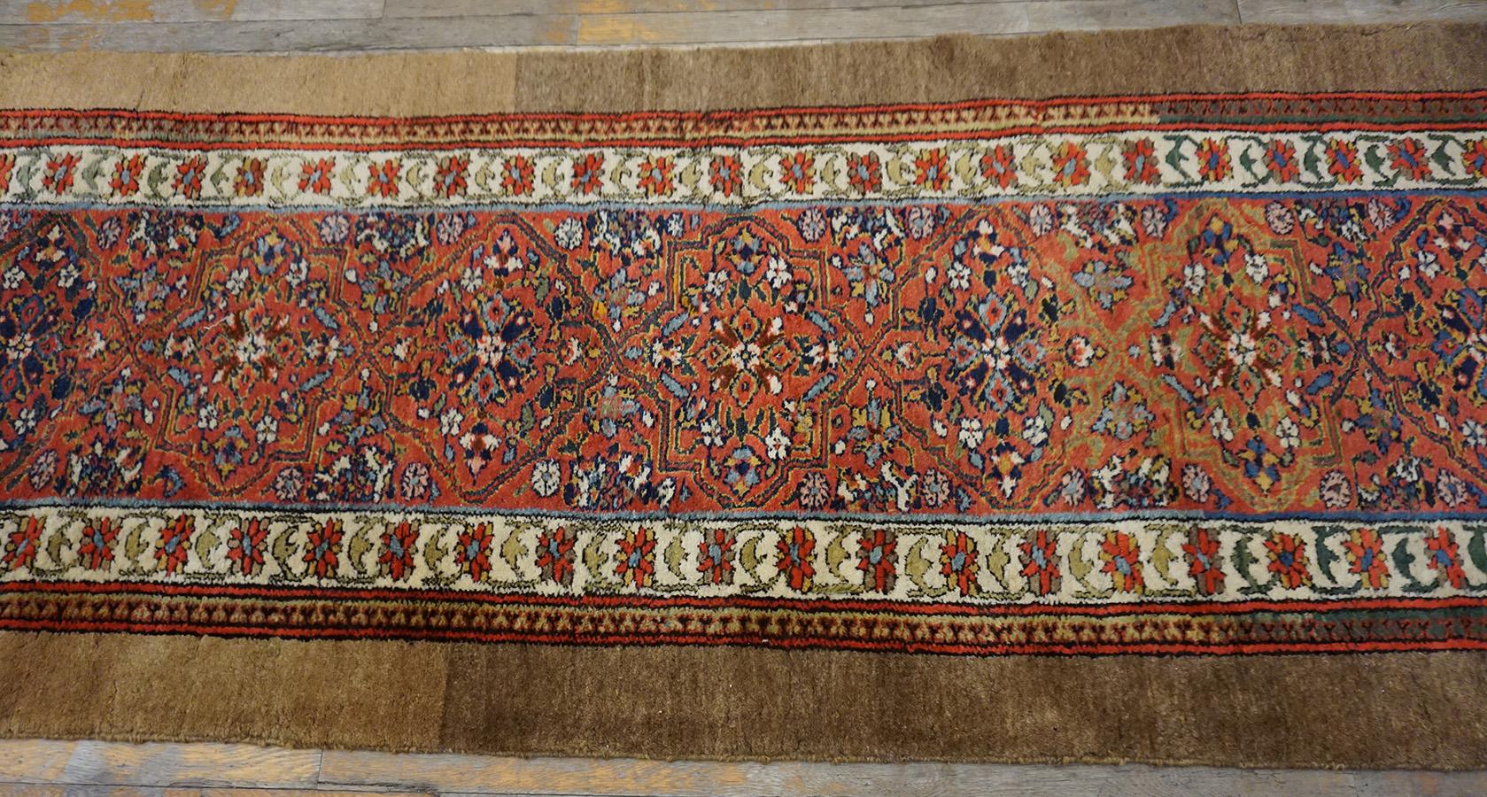 Late 19th Century 19th Century Persian Serab Runner Carpet ( 3'2
