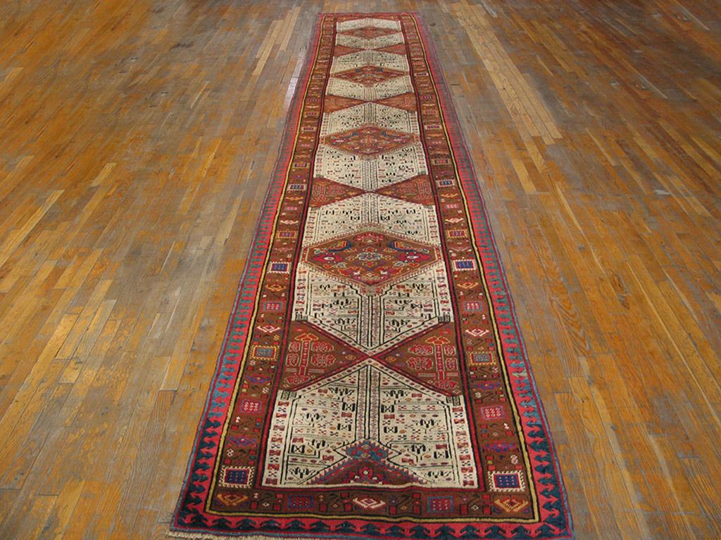 Hand-Knotted 19th Century N.W. Persian Serab Carpet ( 3'3