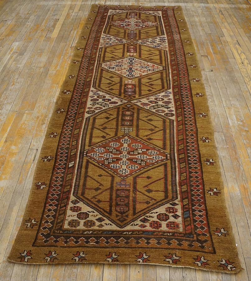 Hand-Knotted Late 19th Century NW Persian Serab Carpet ( 3' 7