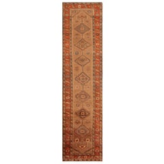 Antiker persischer Serab-Läufer aus Persien. 3 ft 6 in x 13 ft 8 in