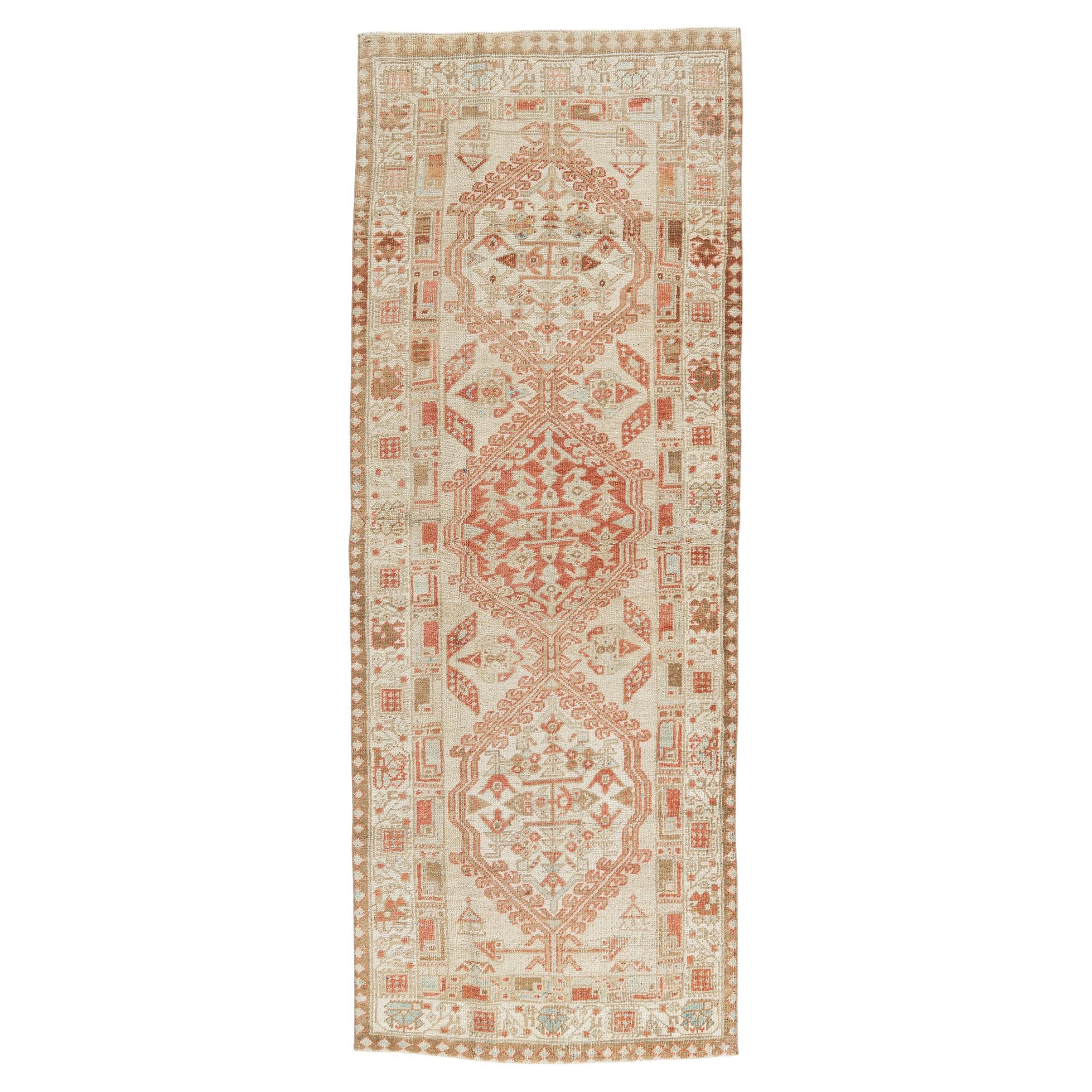 Antique Persian Serab Runner 3' X 7'10