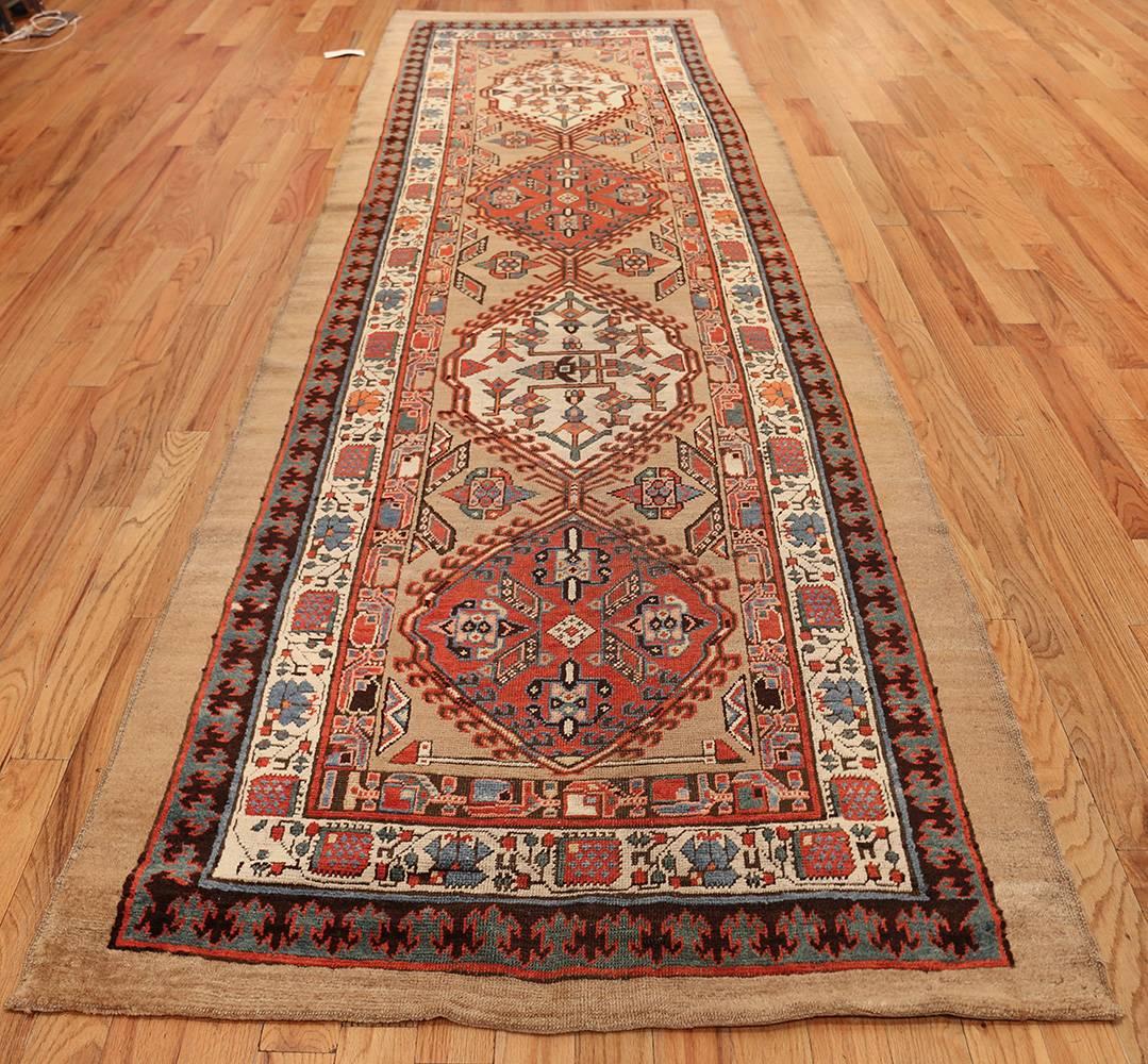 Tribal Antique Persian Serab Runner Rug. Size: 4 ft x 12 ft 10 in (1.22 m x 3.91 m)