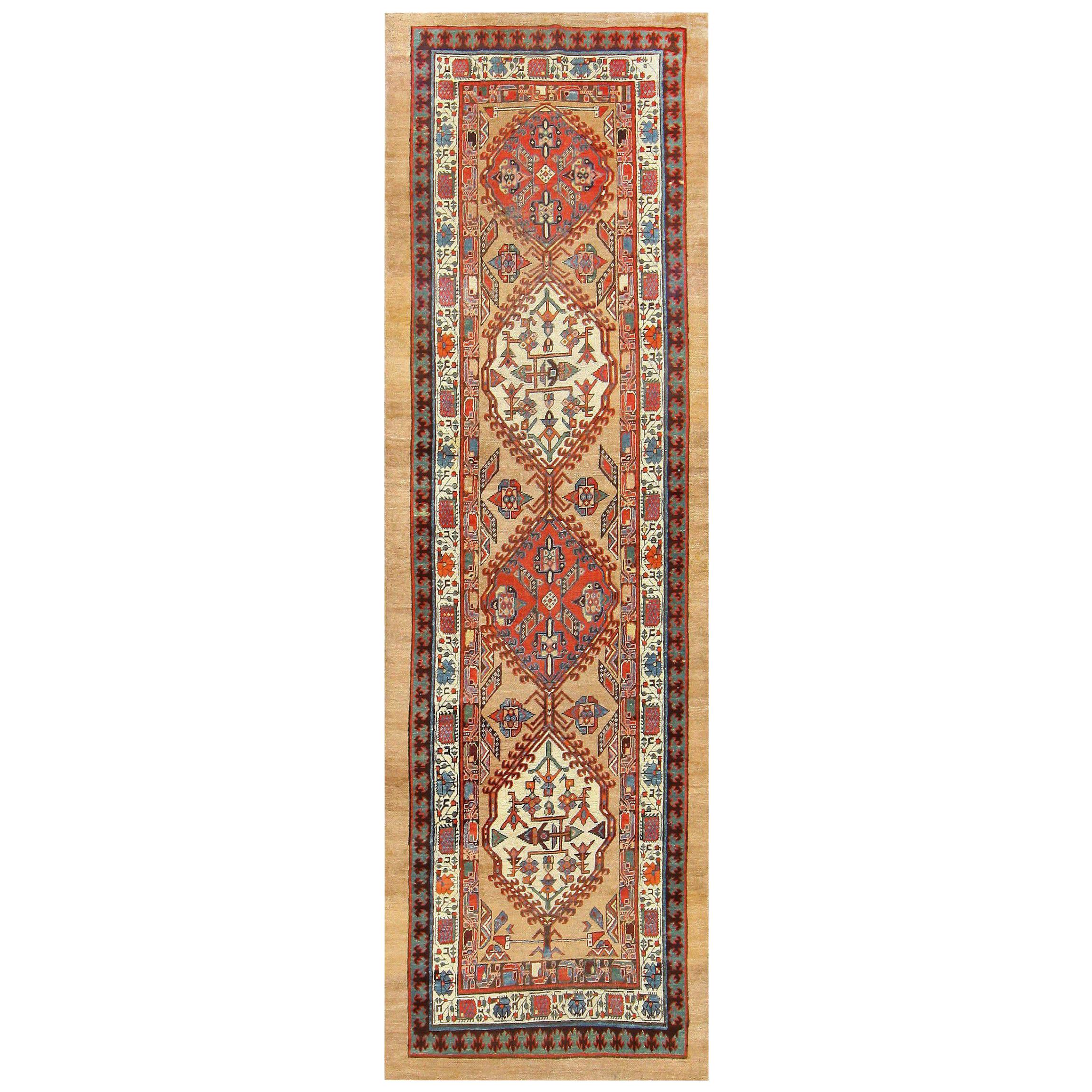 Antique Persian Serab Runner Rug. Size: 4 ft x 12 ft 10 in (1.22 m x 3.91 m)