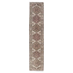 Antique Persian Serab Runner with Geometric Medallion's 2'5 x 12'8