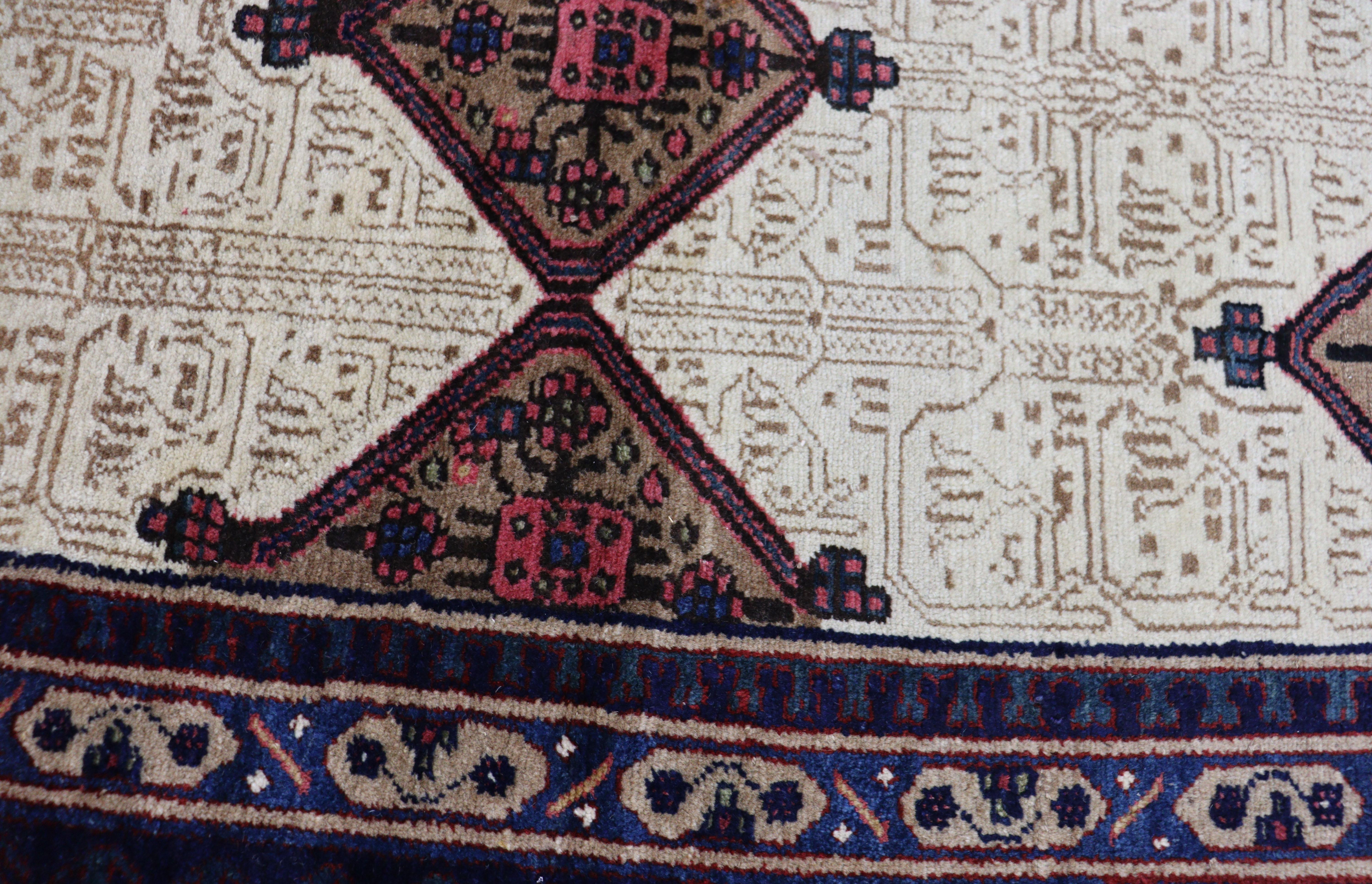 Antique Persian Serab/Serapi Gallery Size Rug, Camel Color, 4'6