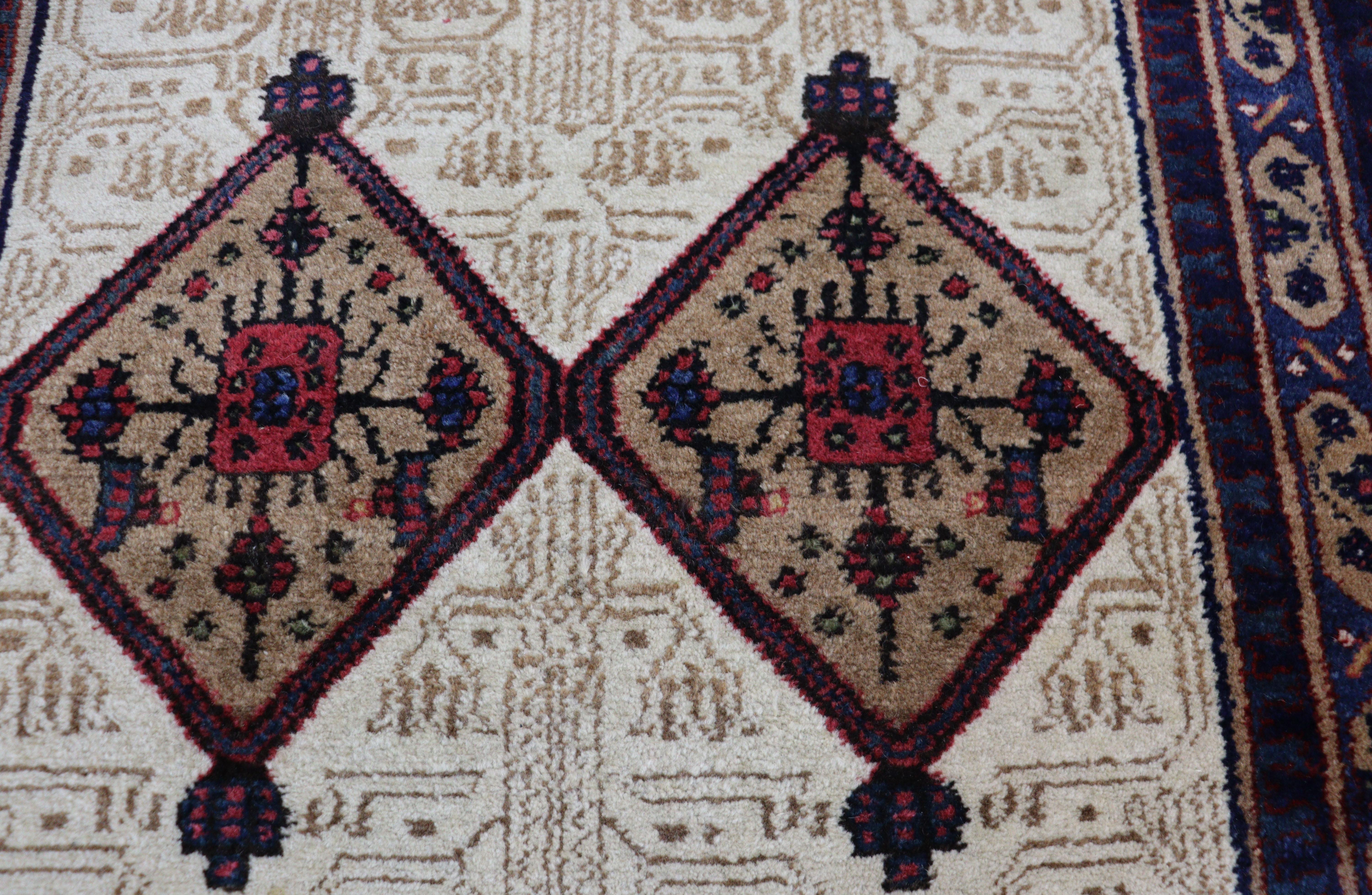 Antique Persian Serab/Serapi Gallery Size Rug, Camel Color, 4'6