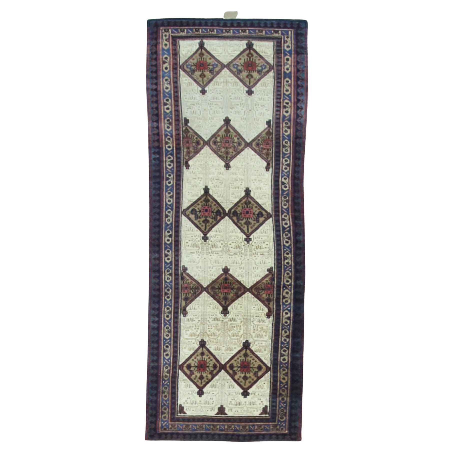 Antique Persian Serab/Serapi Gallery Size Rug, Camel Color, 4'6