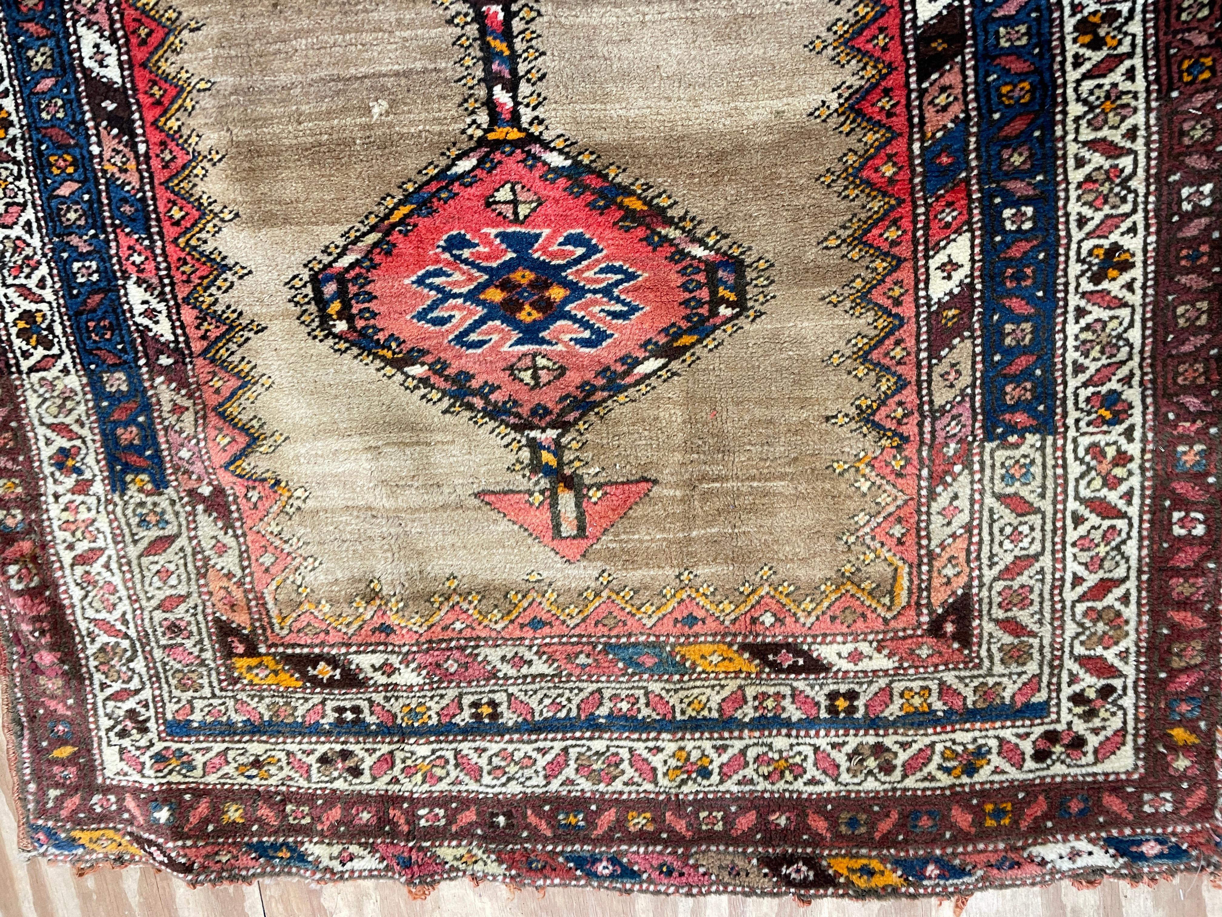 Antique Persian Serab/Serapi Runner, Camel Color, C-1900's For Sale 2