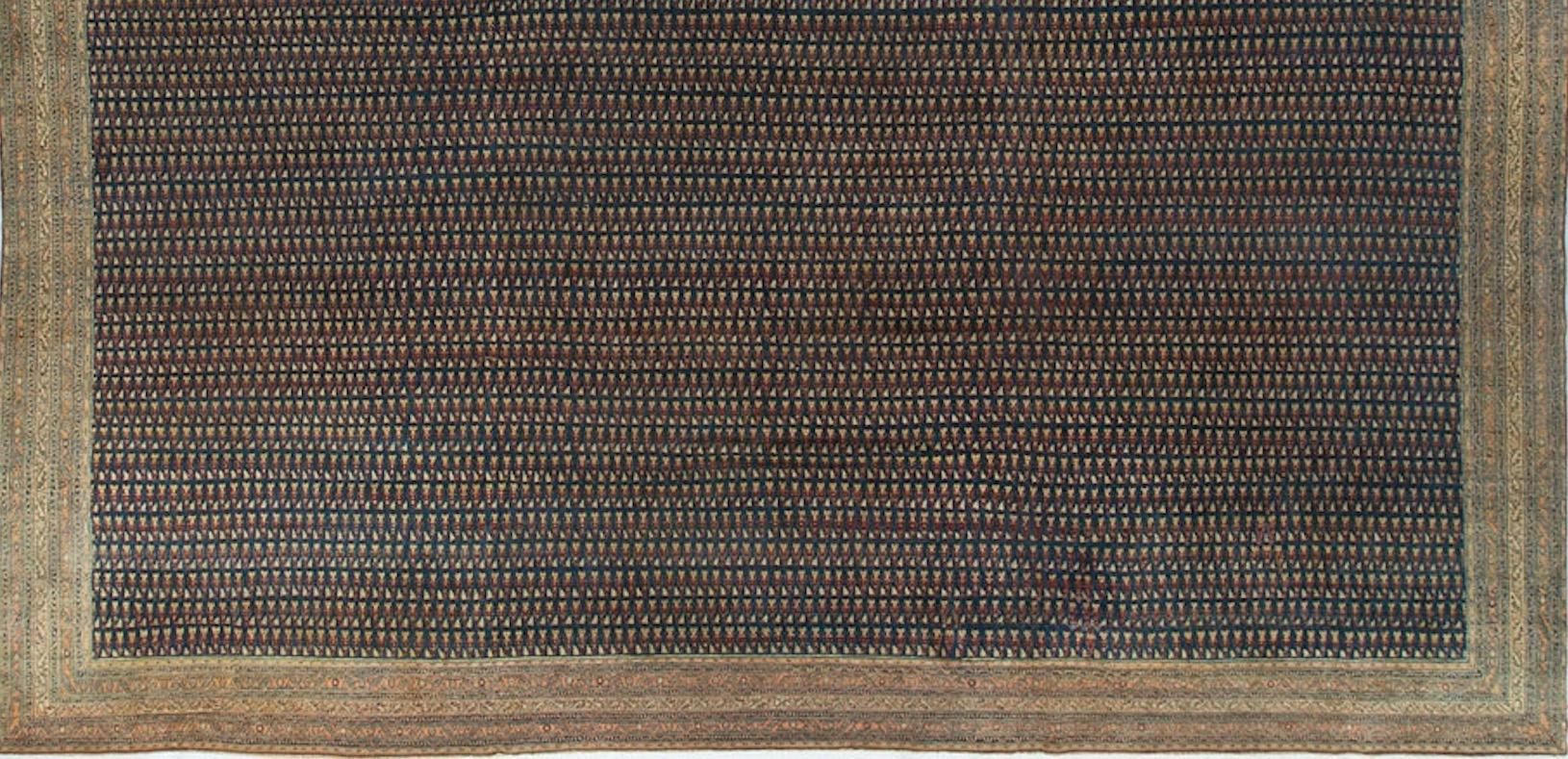 Antiker persischer Seraband-Teppich, um 1880, 15'9
