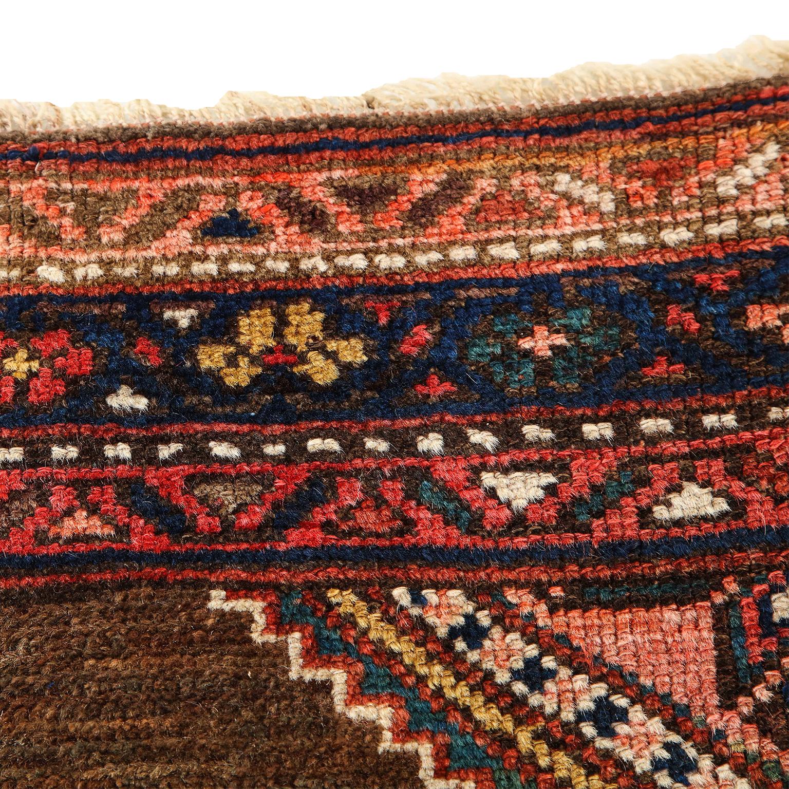 Antique 1900s  Wool Persian Seraband Rug, 3' x 6' For Sale 4