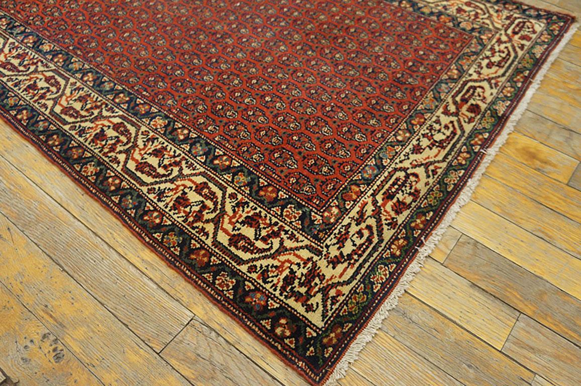 Hand-Knotted Early 20th Century Persian Seraband Carpet ( 2'10