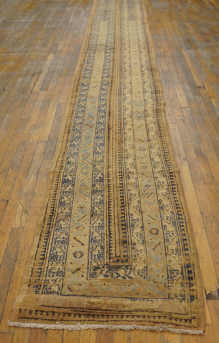 Hand-Knotted Late 19th Century Persian Seraband Runner Carpet ( 2'6