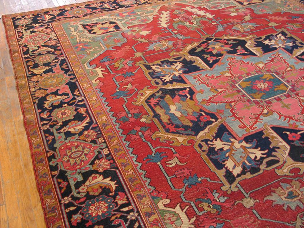 19th Century N.W. Persian Serapi Carpet ( 10' x 12'9