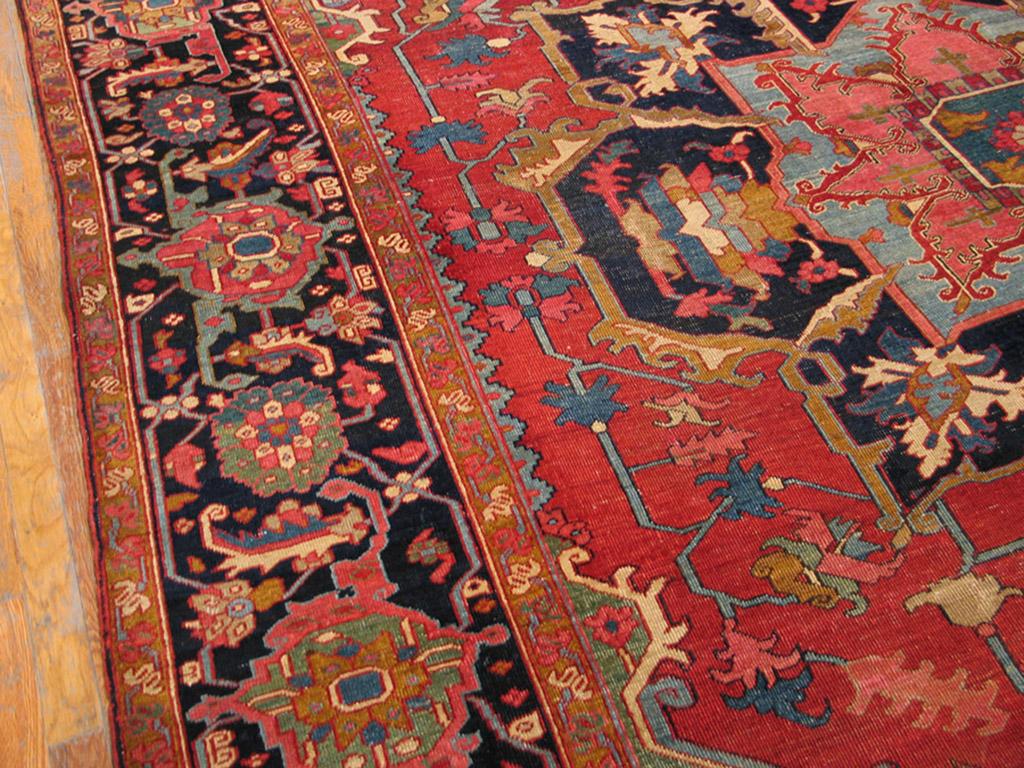 Early 20th Century 19th Century N.W. Persian Serapi Carpet ( 10' x 12'9