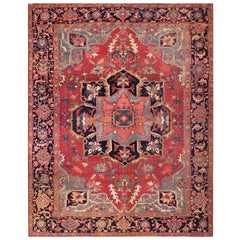Antique 19th Century N.W. Persian Serapi Carpet ( 10' x 12'9" - 305 X 388 )