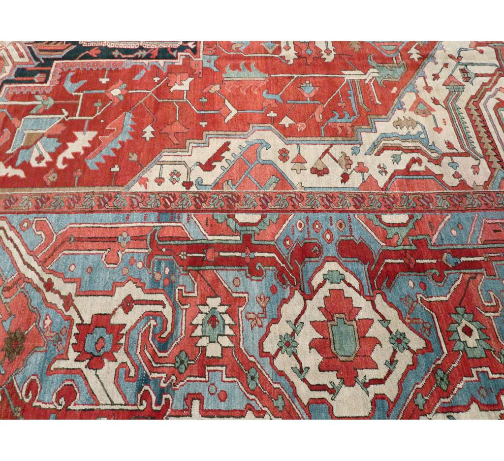 Antique Persian Serapi Oversize Rug For Sale 1