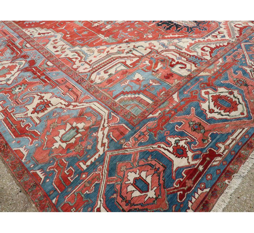 Antique Persian Serapi Oversize Rug For Sale 2