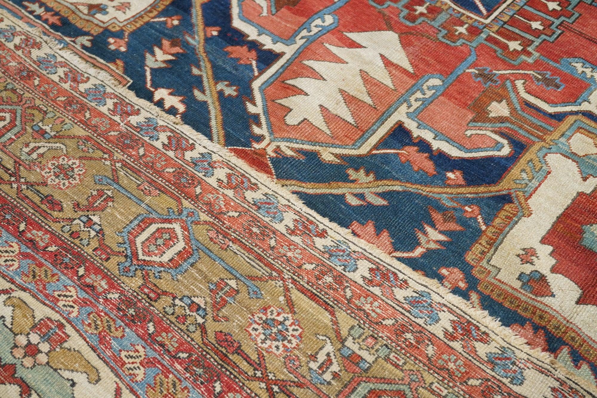 Antique Persian Serapi Area Rug For Sale 3