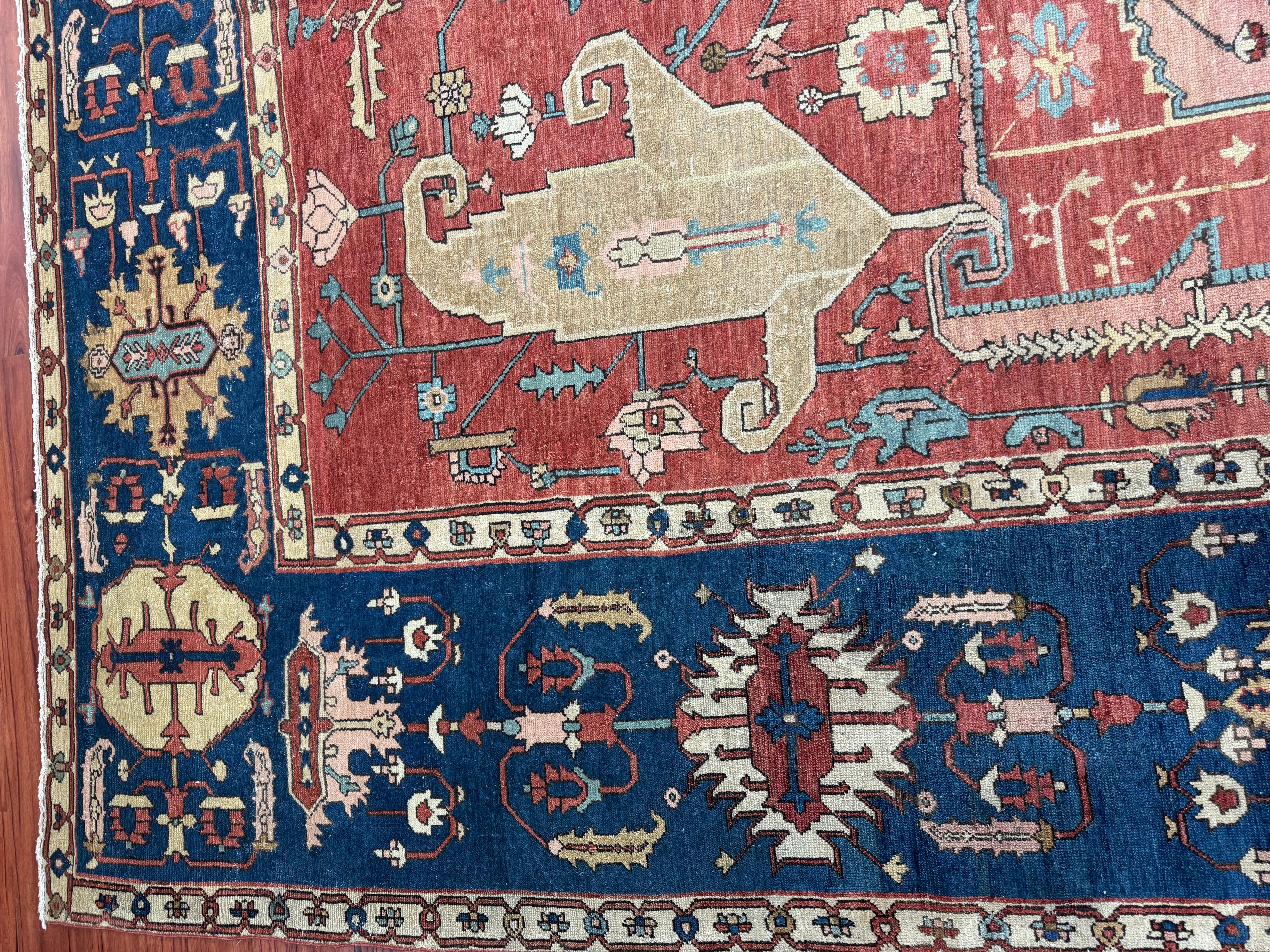 Antiker persischer Serapi Bakshaish-Teppich im Zustand „Gut“ im Angebot in Gainesville, VA