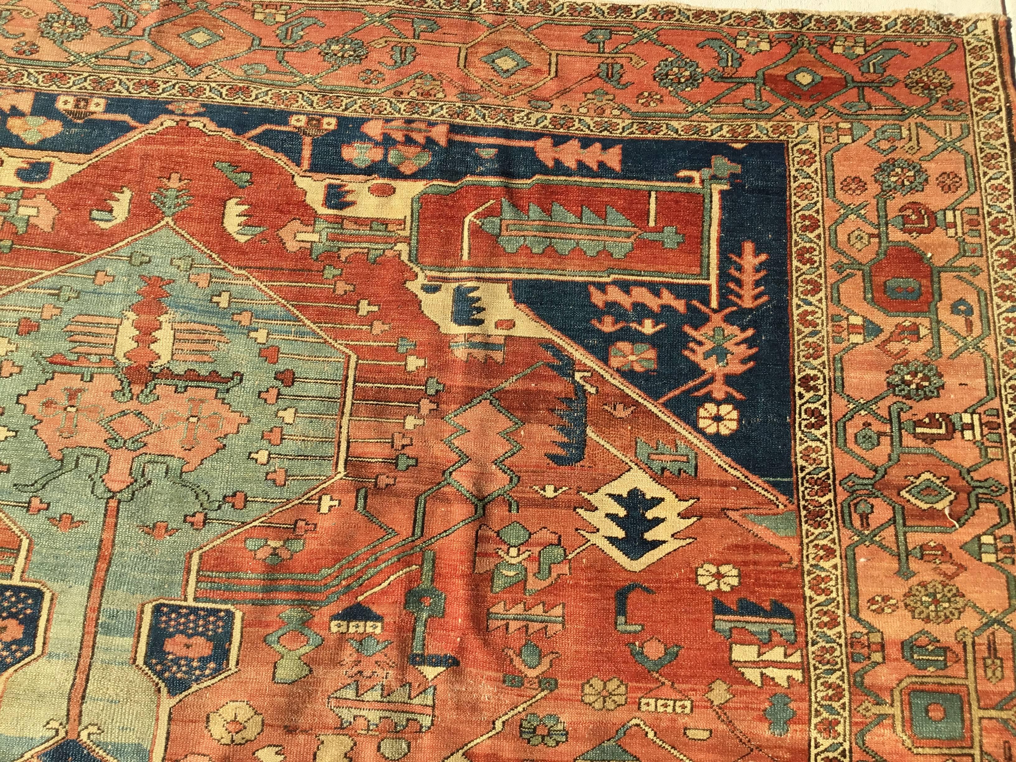 Antique Persian Serapi Carpet 5