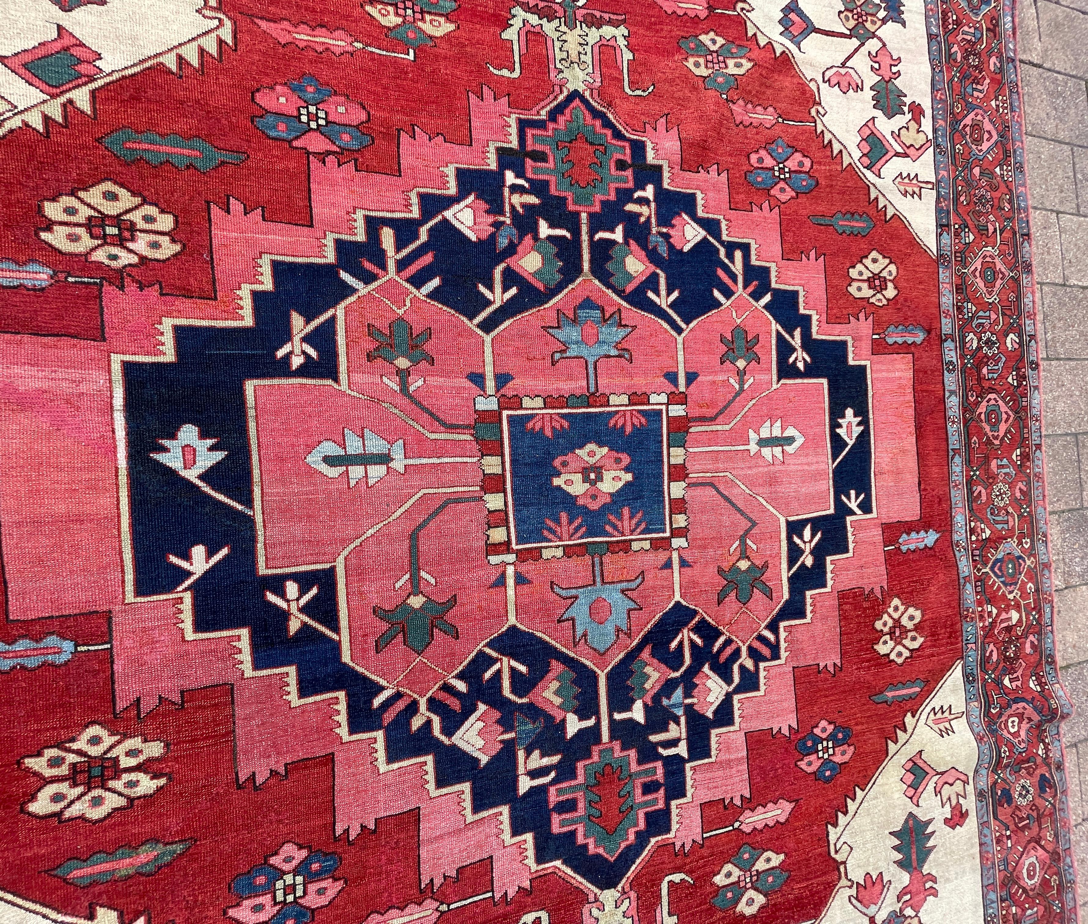 Antique Persian Serapi Carpet For Sale 5