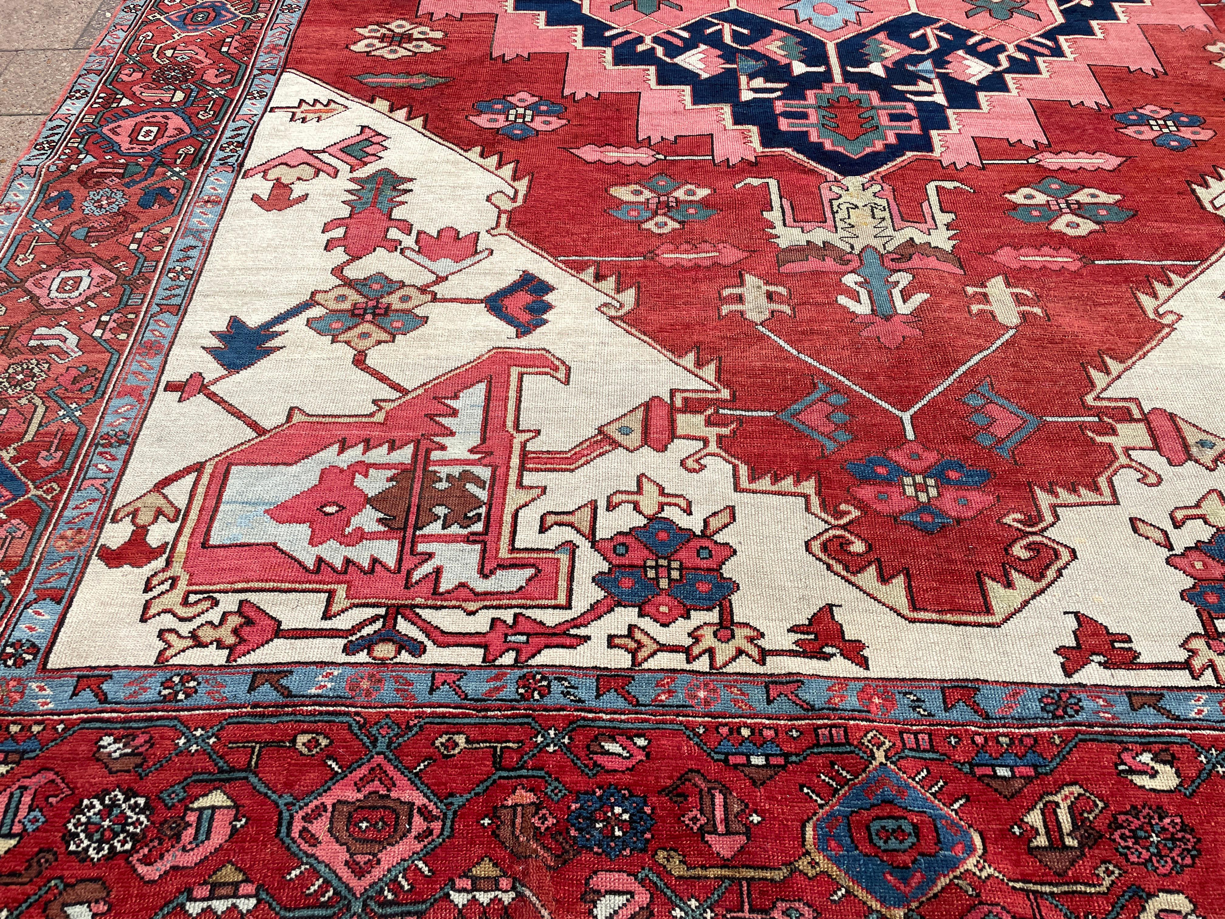 Antique Persian Serapi Carpet For Sale 7