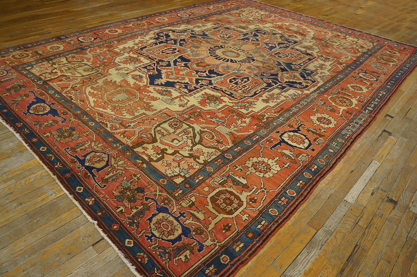 Antiker persischer Serapi-Teppich 9' 7