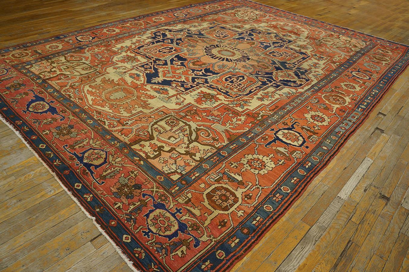 Antique Persian Serapi Rug 9' 7