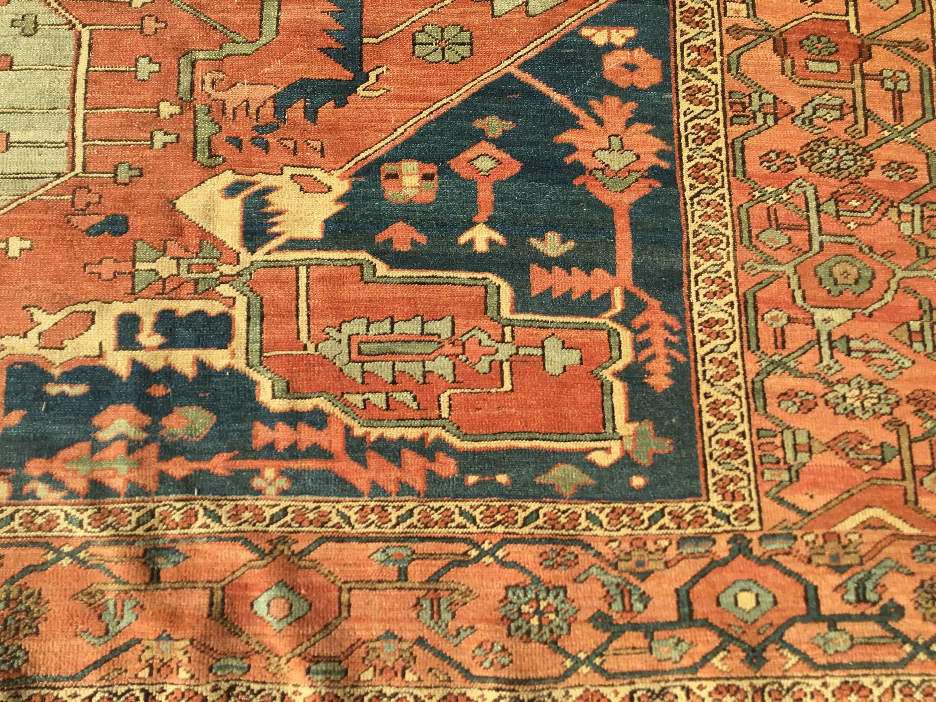 Antique Persian Serapi Carpet 11