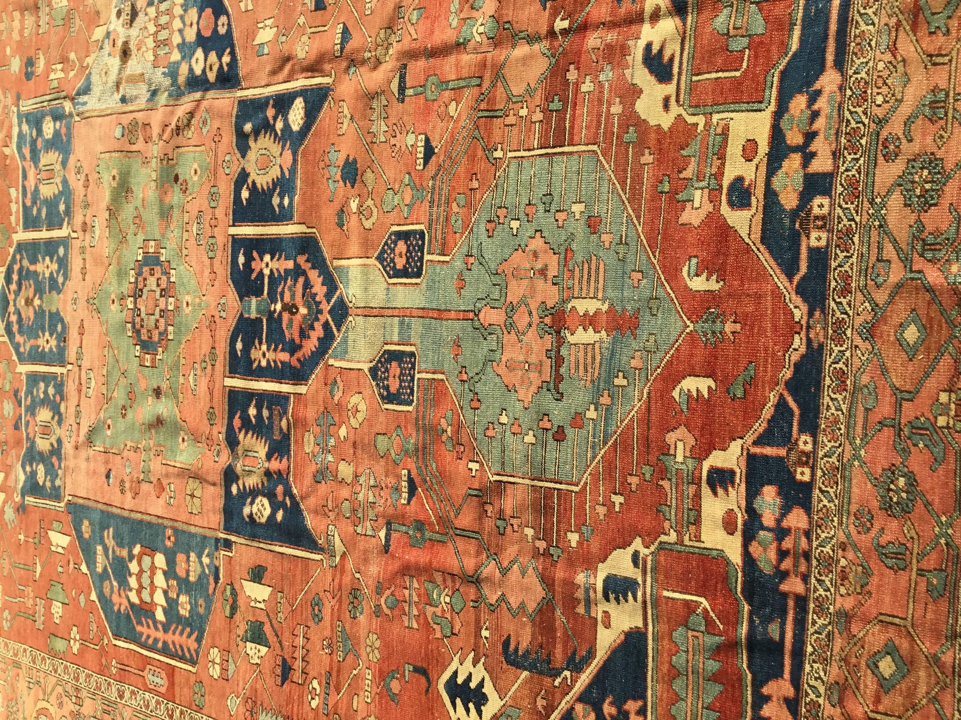 Antique Persian Serapi Carpet 12
