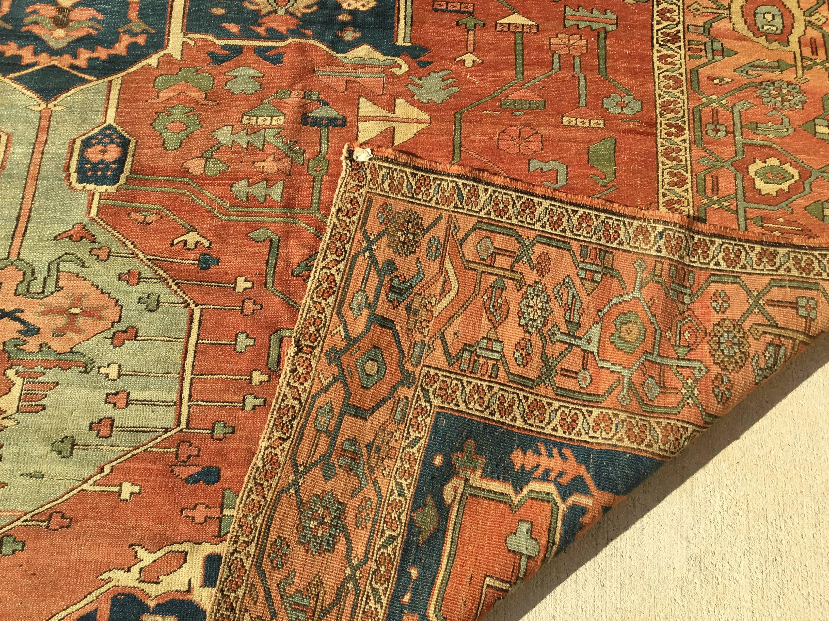 Antique Persian Serapi Carpet 13