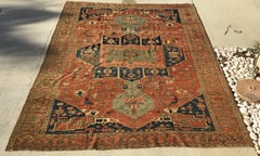 Antique Persian Serapi Carpet