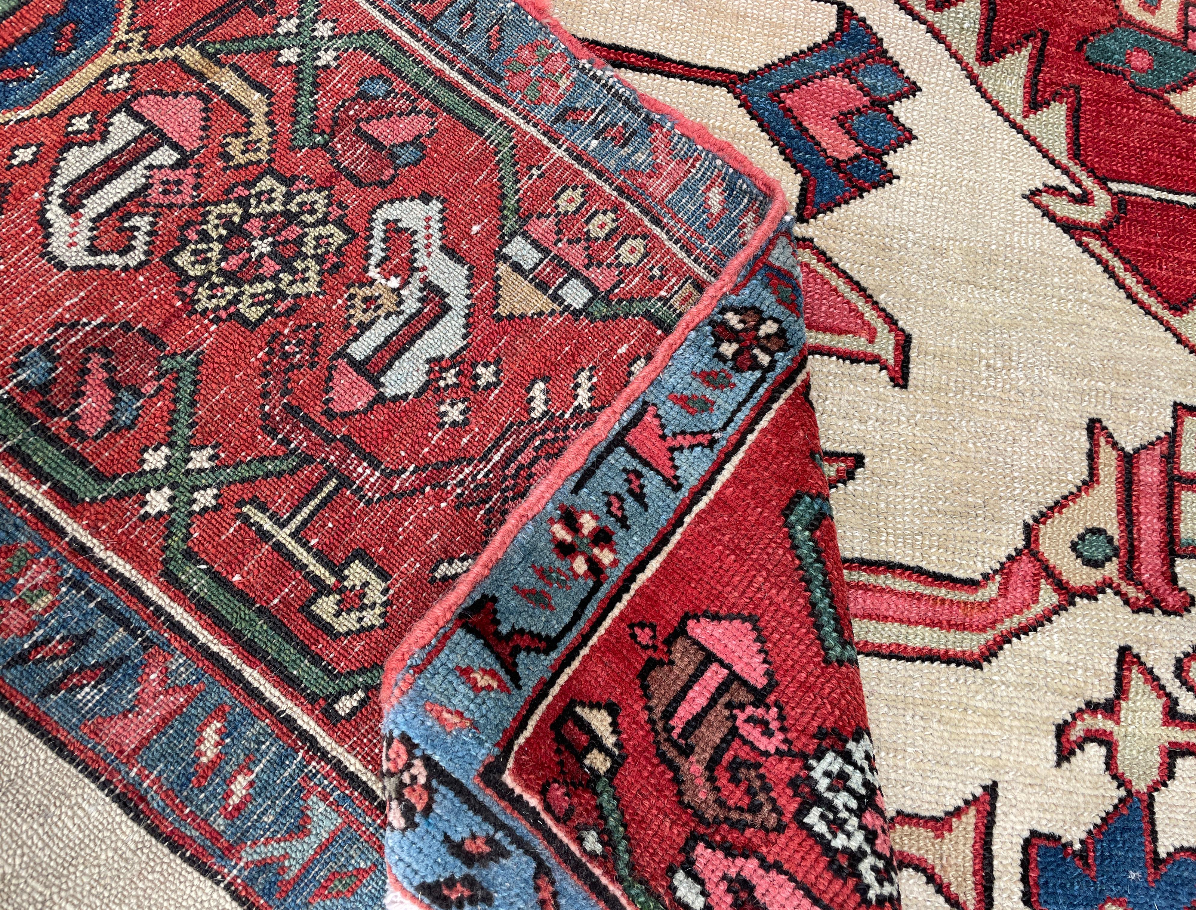 19th Century Antique Persian Serapi Carpet For Sale