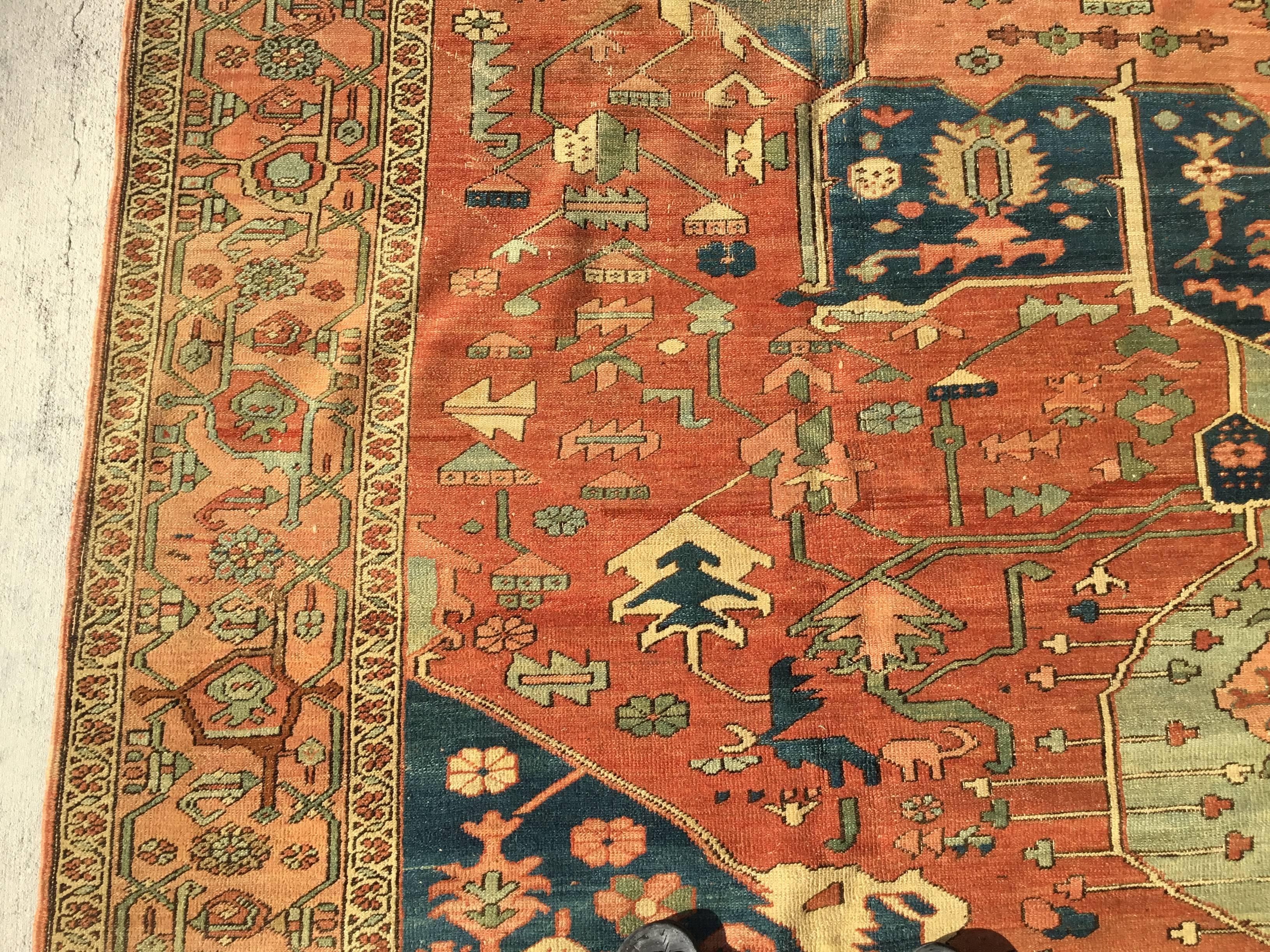 Antique Persian Serapi Carpet 2