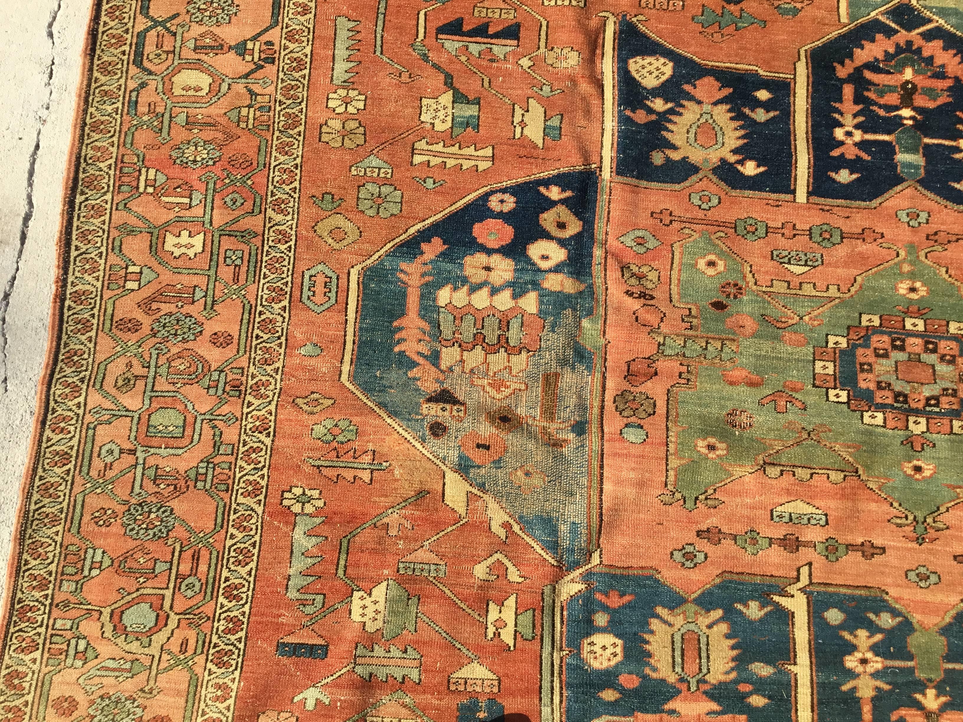 Antique Persian Serapi Carpet 4