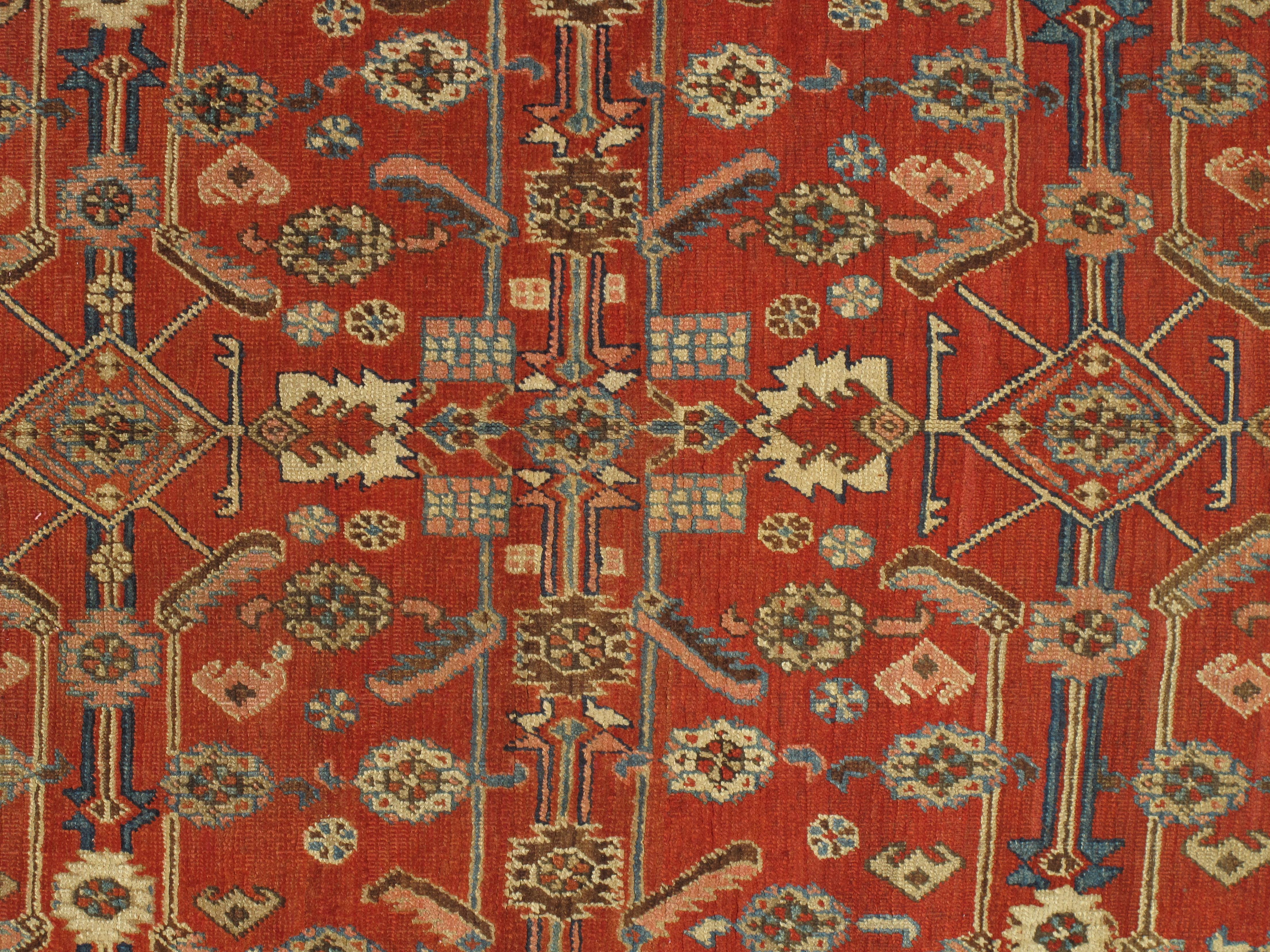 Antique Bakhshaish / Serapi carpets are one of the most sought after rugs particularly in America and England for many years. Antique Serapi rugs are a major draw particularly in big city America. Serapi carpets were woven on the level of small