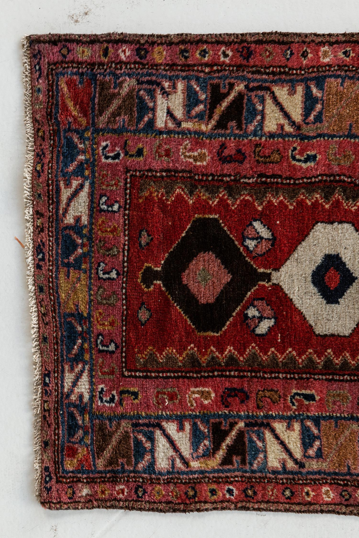 Hand-Knotted Antique Persian Serapi For Sale
