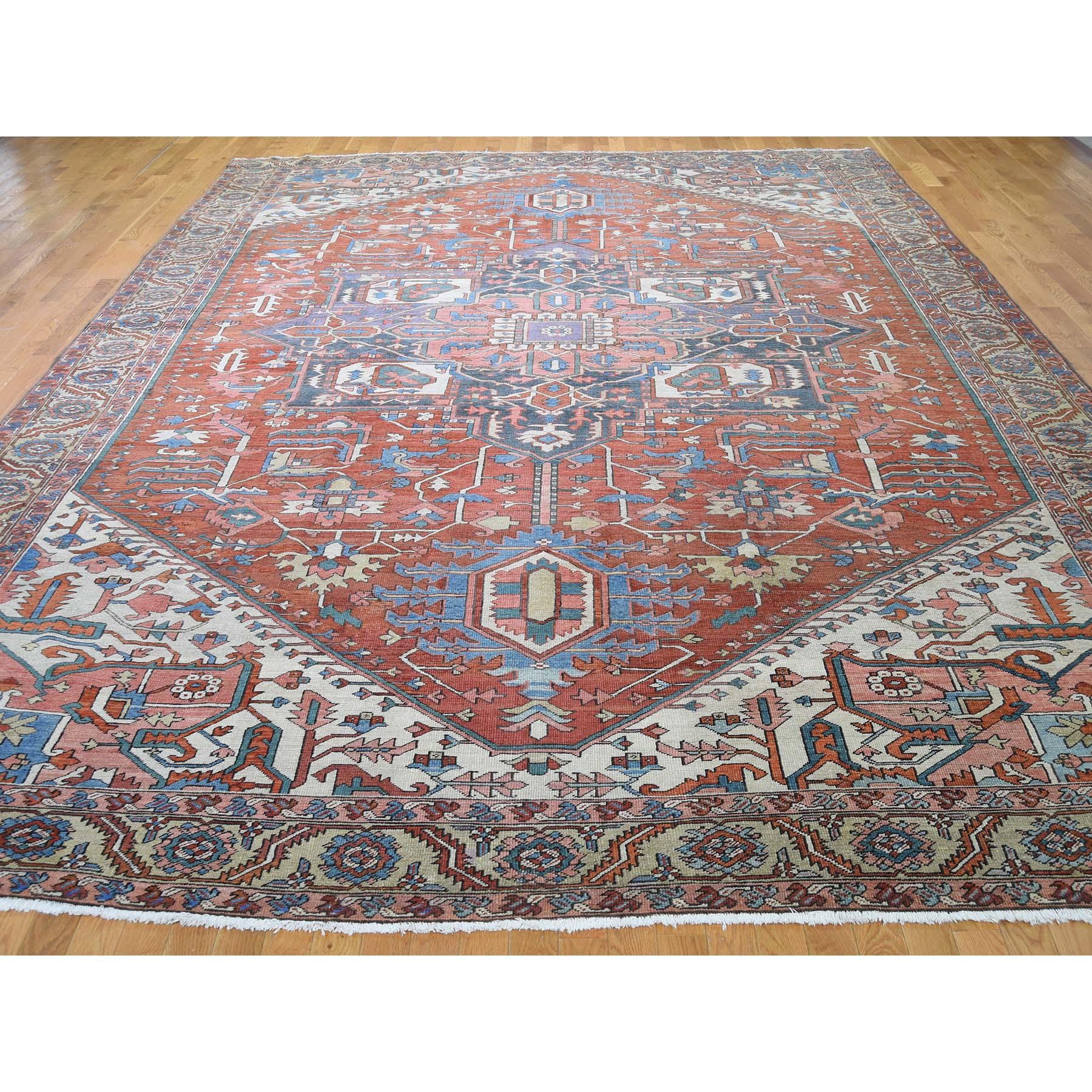 Other Persian Serapi Heriz Excellent Condition Hand Knotted Oversize Oriental Rug