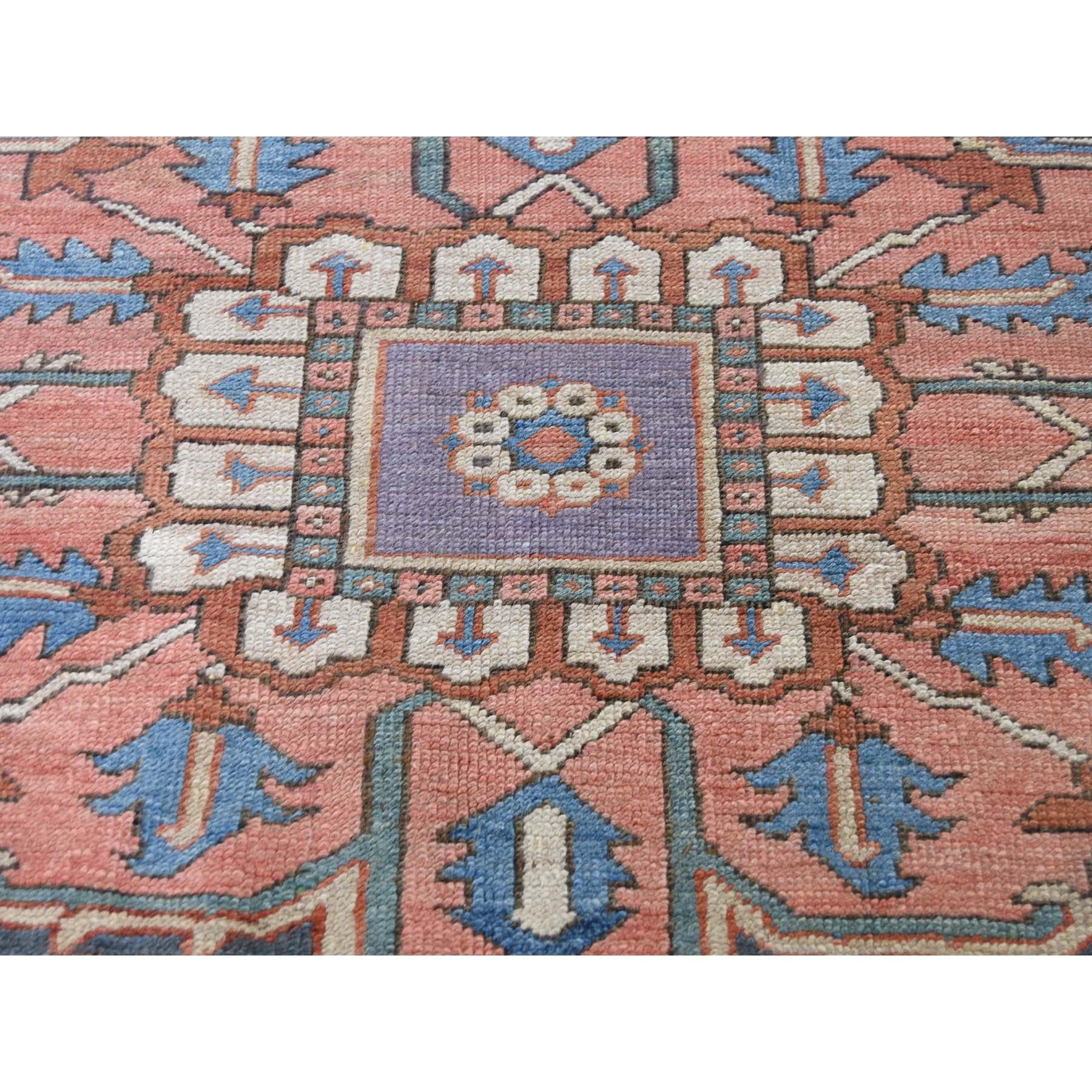 Antique Persian Serapi Heriz Good Condition Hand Knotted Oversize Oriental Rug 2