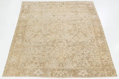 Antiguo Persa Serapi Heriz  Tonos neutros de tierra  Floral de lana anudado a mano