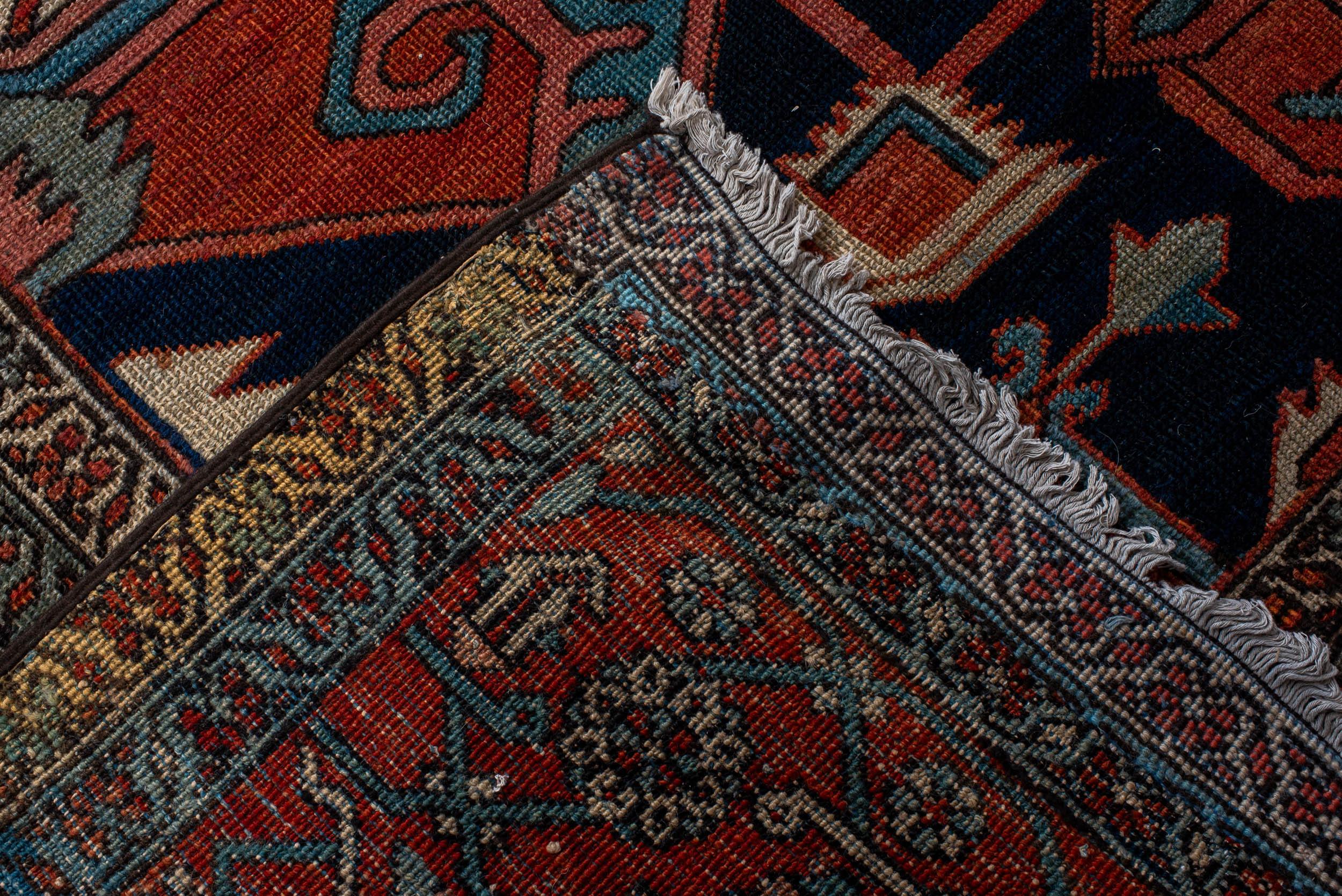 Heriz Serapi Antique Persian Serapi-Heriz Handwoven Luxury Rug, 11'-6