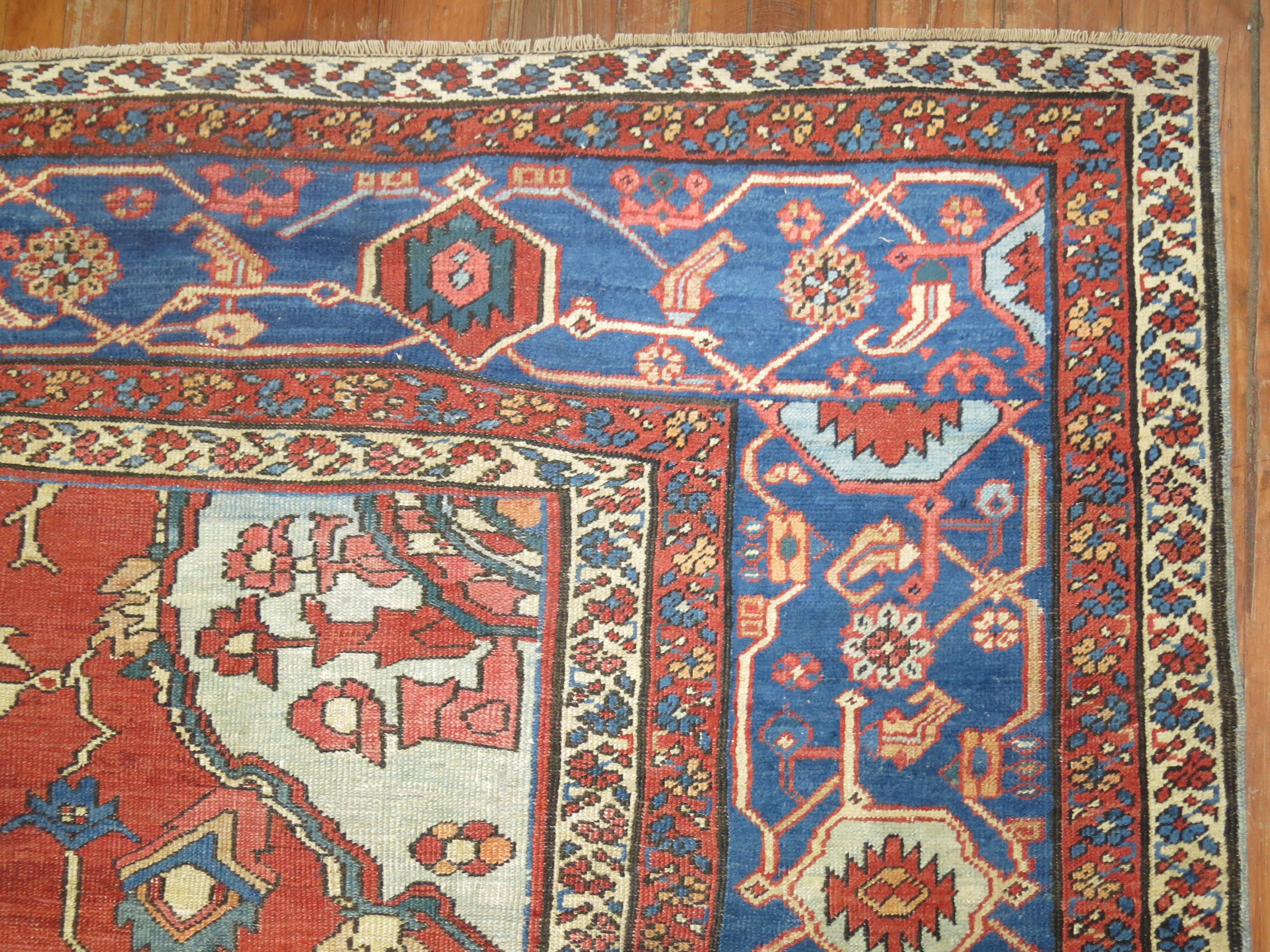Antique Persian Serapi Heriz Rug For Sale 7