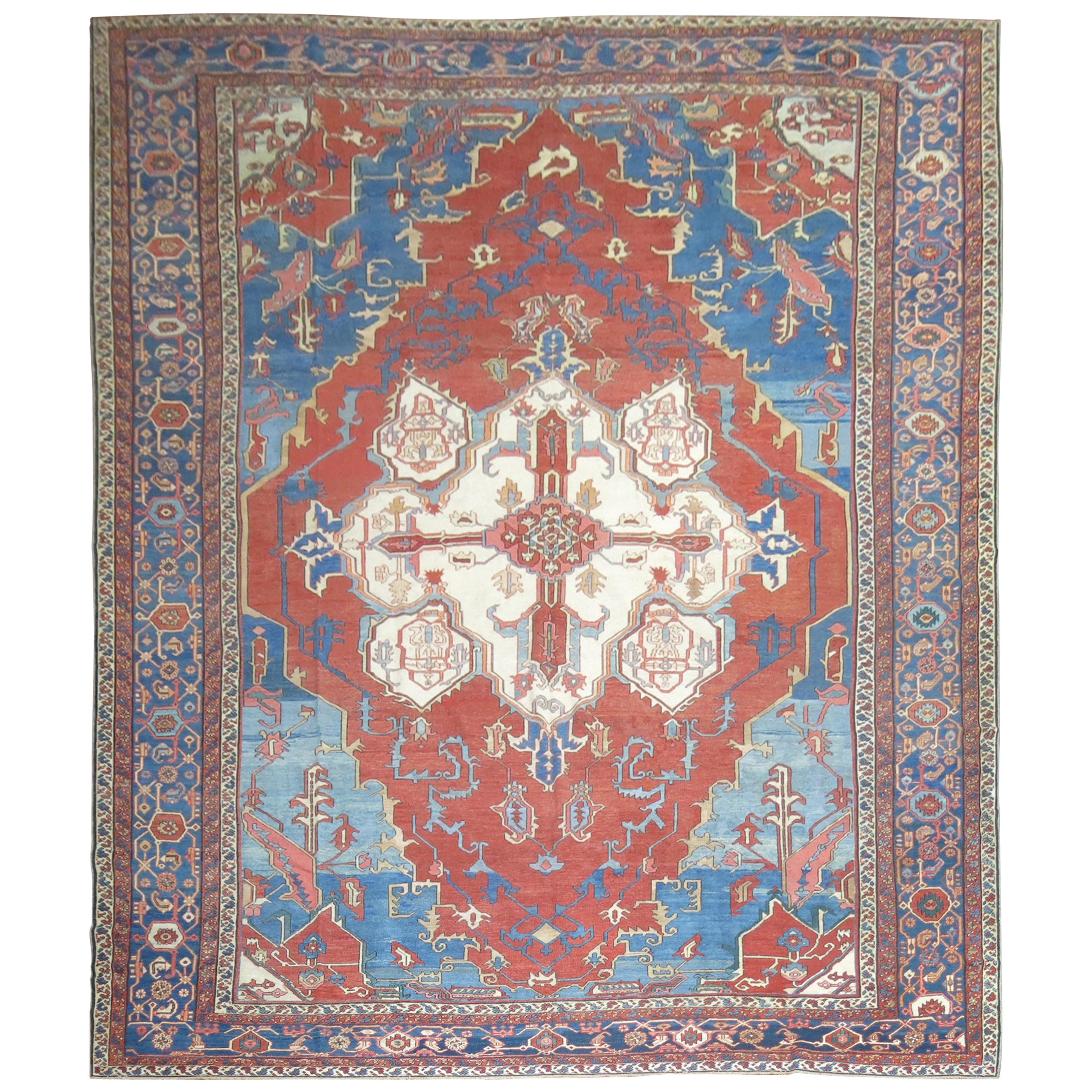 Tapis persan ancien Serapi Heriz